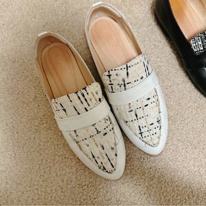 Stylish Women's Loafers in White and Black